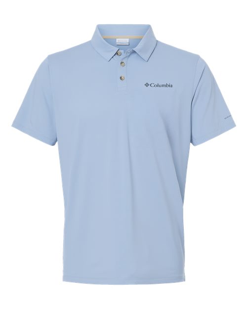 Columbia 211856 Men's Tech Trail™ Utility Polo - Ripple Blue - Front