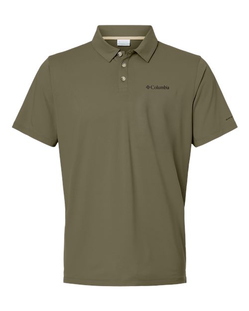 Columbia 211856 Men's Tech Trail™ Utility Polo - Stone Green - Front