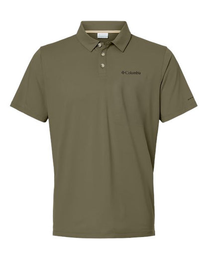 Columbia 211856 Men's Tech Trail™ Utility Polo - Stone Green - Front