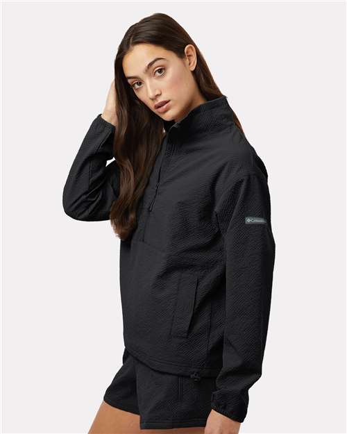 Columbia 211893 Women's Sucker for Summer™ Half-Zip Pullover - Black - OnModelSide
