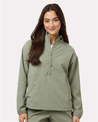 Columbia 211893 Women's Sucker for Summer™ Half-Zip Pullover - Safari - OnModelFront
