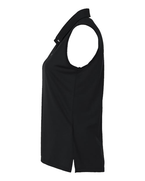 adidas A1005 Women's Ottoman Sleeveless Polo - Black - DirectSide