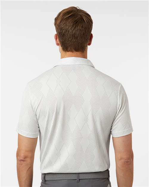 adidas A2008 Men's Ultimate365 Textured Polo - White - OnModelBack