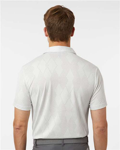 adidas A2008 Men's Ultimate365 Textured Polo - White - OnModelBack