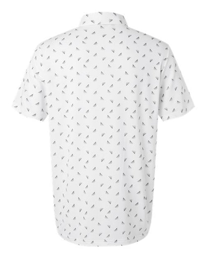 adidas A2012 Men's Ultimate365 Mesh Print Polo - White/ Black - Back