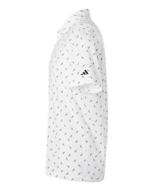 adidas A2012 Men's Ultimate365 Mesh Print Polo - White/ Black - DirectSide