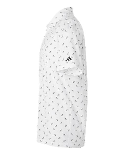 adidas A2012 Men's Ultimate365 Mesh Print Polo - White/ Black - DirectSide