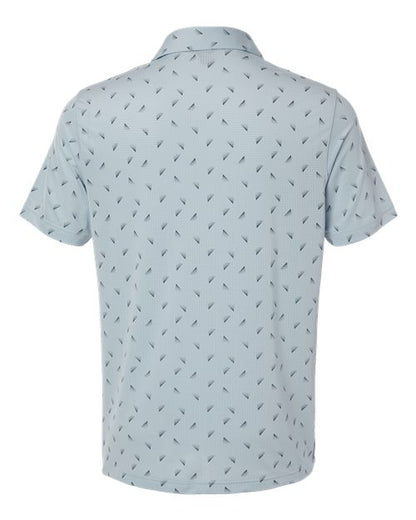 adidas A2012 Men's Ultimate365 Mesh Print Polo - Wonder Blue/ Collegiate Navy - Back