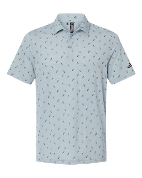 adidas A2012 Men's Ultimate365 Mesh Print Polo - Wonder Blue/ Collegiate Navy - Front