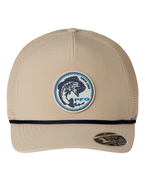 Columbia 212134 Tidal Pursuit™ 3D Stretch Snapback Cap - Ancient Fossil/ Fish Circle Bass - Front