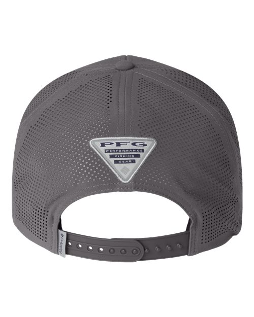 Columbia 212134 Tidal Pursuit™ 3D Stretch Snapback Cap - City Grey/ Fish Circle Bass - Back
