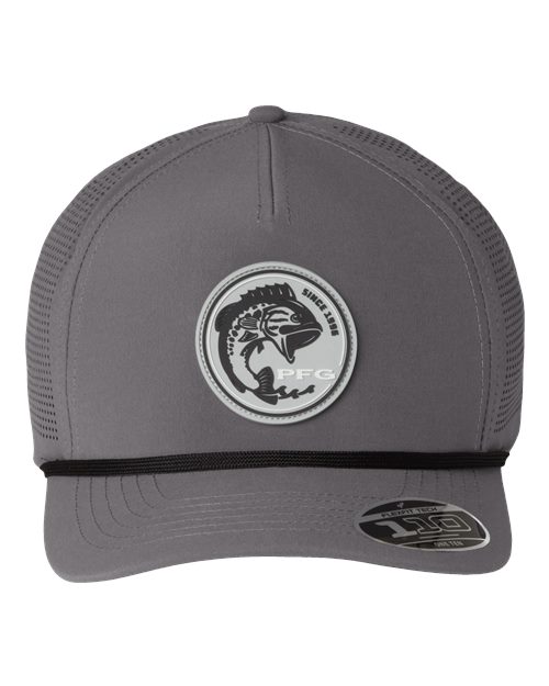 Columbia 212134 Tidal Pursuit™ 3D Stretch Snapback Cap - City Grey/ Fish Circle Bass - Front