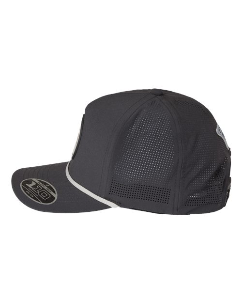 Columbia 212134 Tidal Pursuit™ 3D Stretch Snapback Cap - Shark/ Fish Circle Red Fish - DirectSide
