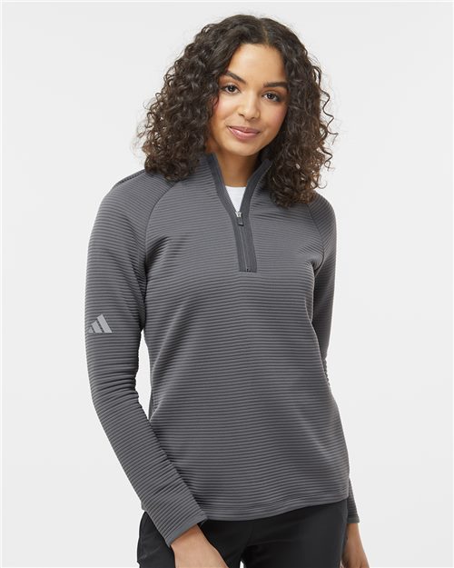 adidas A589 Women's Spacer Quarter-Zip Pullover - style view