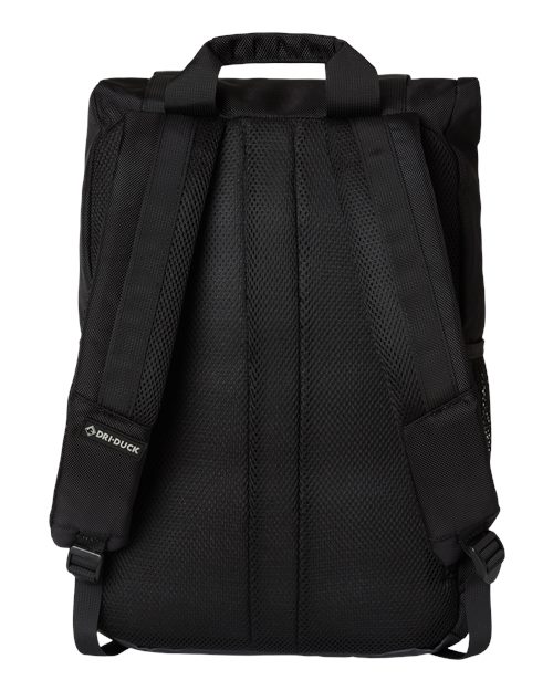 DRI DUCK 1410DD Roll Top Backpack - Black - Back