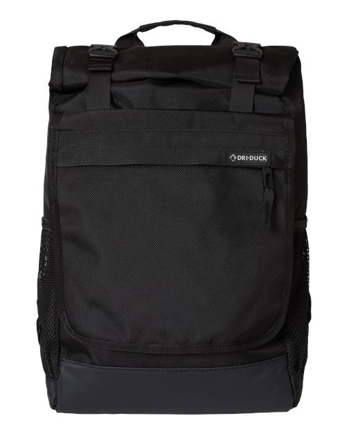 DRI DUCK 1410DD Roll Top Backpack - Black - Front