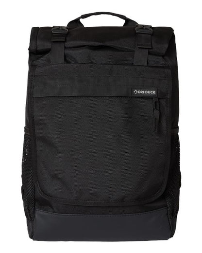 DRI DUCK 1410DD Roll Top Backpack - Black - Front