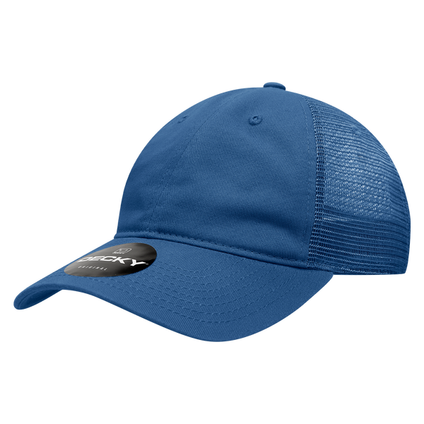 Decky-120-6 Panel Low Profile Relaxed Cotton Trucker - Royal