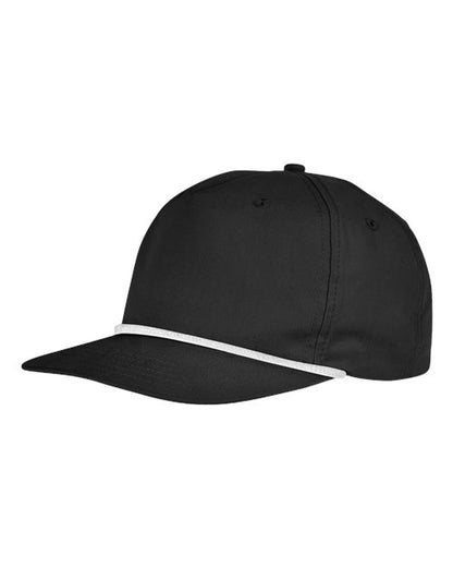 Big Accessories BA671 Golf Cap - Black/ White - Front