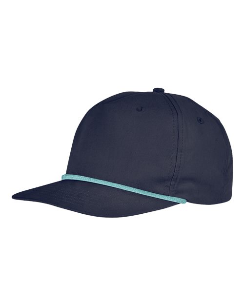 Big Accessories BA671 Golf Cap - Navy/ Mint - Front