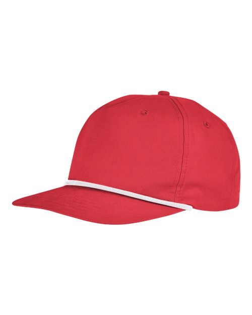 Big Accessories BA671 Golf Cap - Red/ White - Front