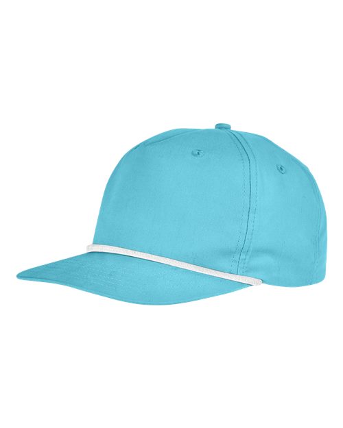 Big Accessories BA671 Golf Cap - Turquoise/ White - Front