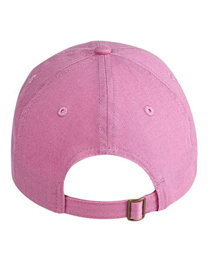 Big Accessories BX001Y Youth Classic Brushed Twill Cap - Pink - Back