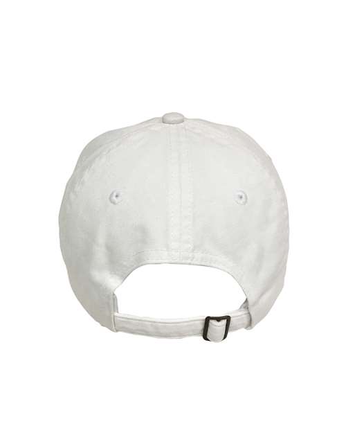 Big Accessories BX001Y Youth Classic Brushed Twill Cap - White - Back