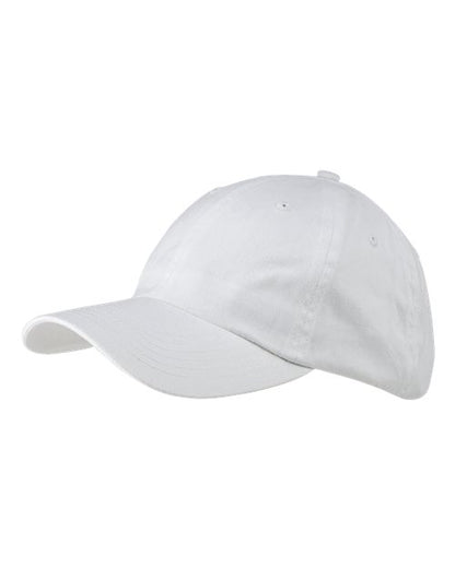 Big Accessories BX001Y Youth Classic Brushed Twill Cap - White - Front