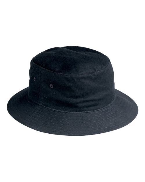 Big Accessories BX003 Crusher Bucket Hat - Black - Front