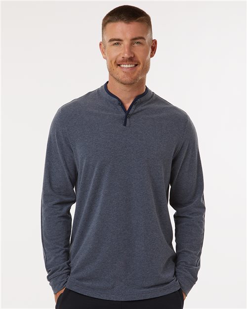 adidas A597 Men's Henley Long Sleeve T-Shirt - style view