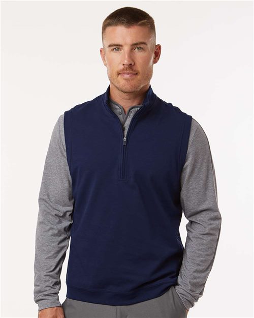 adidas A599 Men's Club Quarter-Zip Vest - style view