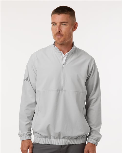 adidas A705 Men's Stretch Woven Half-Zip Pullover - style view