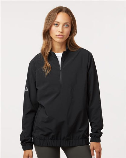 adidas A706 Women's Stretch Woven Half-Zip Pullover - style view