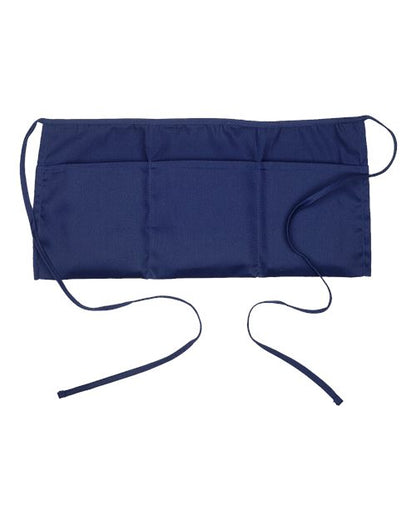 Big Accessories APR50 Waist Apron with Pockets - Navy - Front