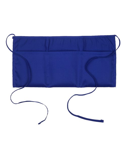 Big Accessories APR50 Waist Apron with Pockets - Royal - Front