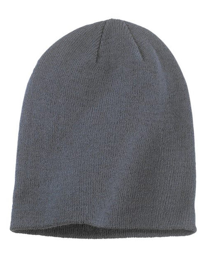 Big Accessories BA519 Slouch Beanie - Grey - Front