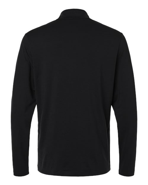 adidas A708 Men's Textured Stripe Quarter-Zip Pullover - Black - Back