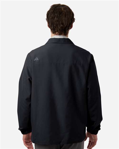 adidas A714 Men's Lifestyle Full-Zip Jacket - Black - OnModelBack
