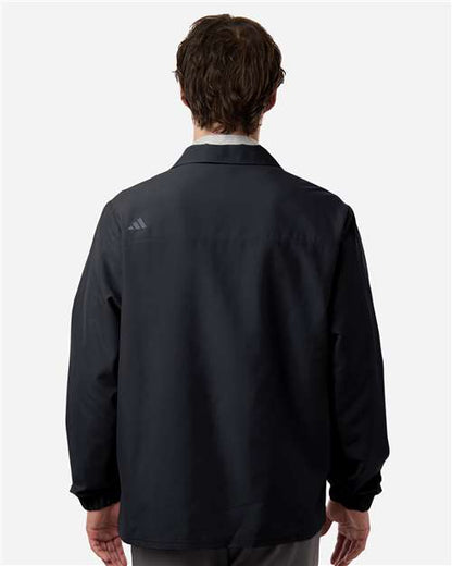 adidas A714 Men's Lifestyle Full-Zip Jacket - Black - OnModelBack