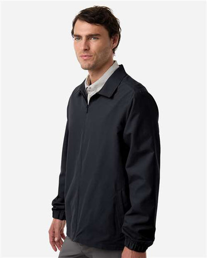 adidas A714 Men's Lifestyle Full-Zip Jacket - Black - OnModelSide