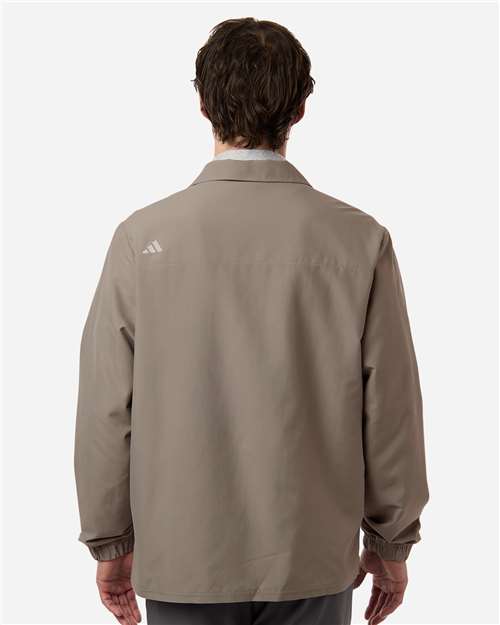 adidas A714 Men's Lifestyle Full-Zip Jacket - Putty Beige - OnModelBack