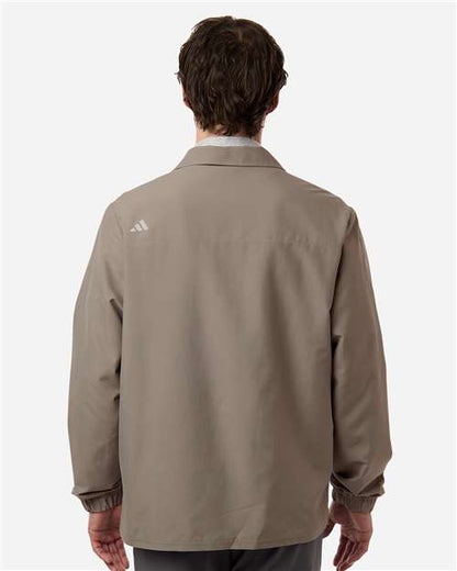 adidas A714 Men's Lifestyle Full-Zip Jacket - Putty Beige - OnModelBack