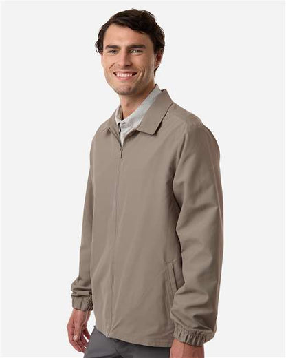 adidas A714 Men's Lifestyle Full-Zip Jacket - Putty Beige - OnModelSide