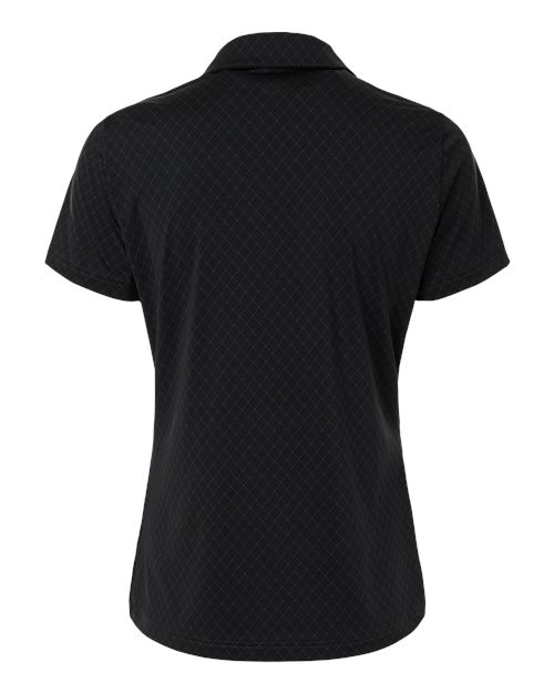 adidas A717 Women's 4-Way Stretch Printed Polo - Carbon - Back