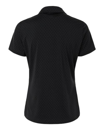adidas A717 Women's 4-Way Stretch Printed Polo - Carbon - Back