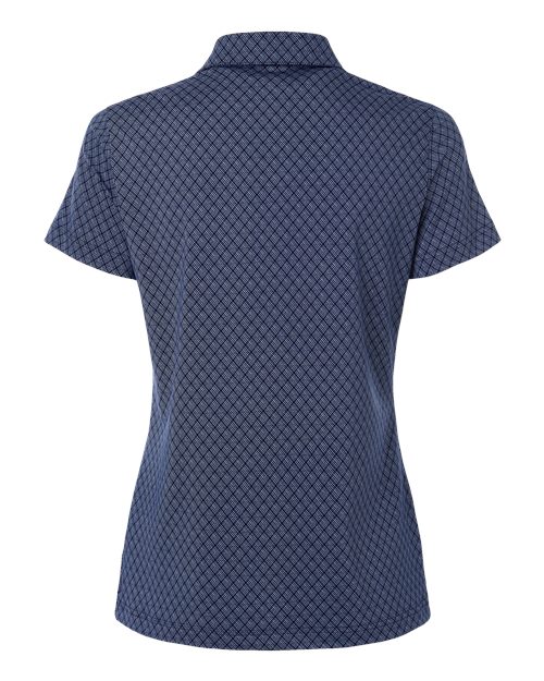 adidas A717 Women's 4-Way Stretch Printed Polo - Collegiate Navy - Back