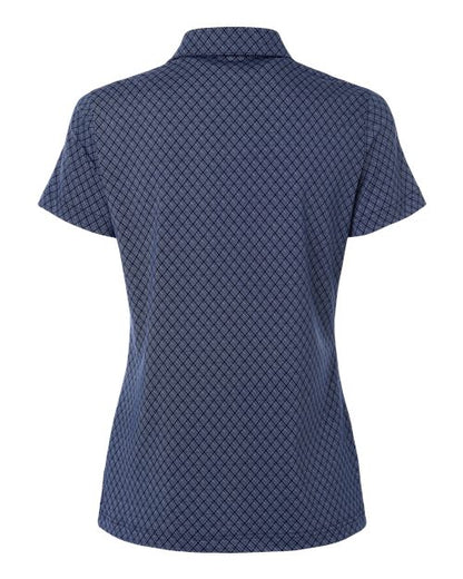 adidas A717 Women's 4-Way Stretch Printed Polo - Collegiate Navy - Back