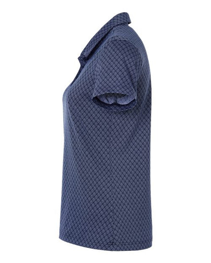 adidas A717 Women's 4-Way Stretch Printed Polo - Collegiate Navy - DirectSide