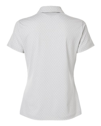 adidas A717 Women's 4-Way Stretch Printed Polo - White - Back